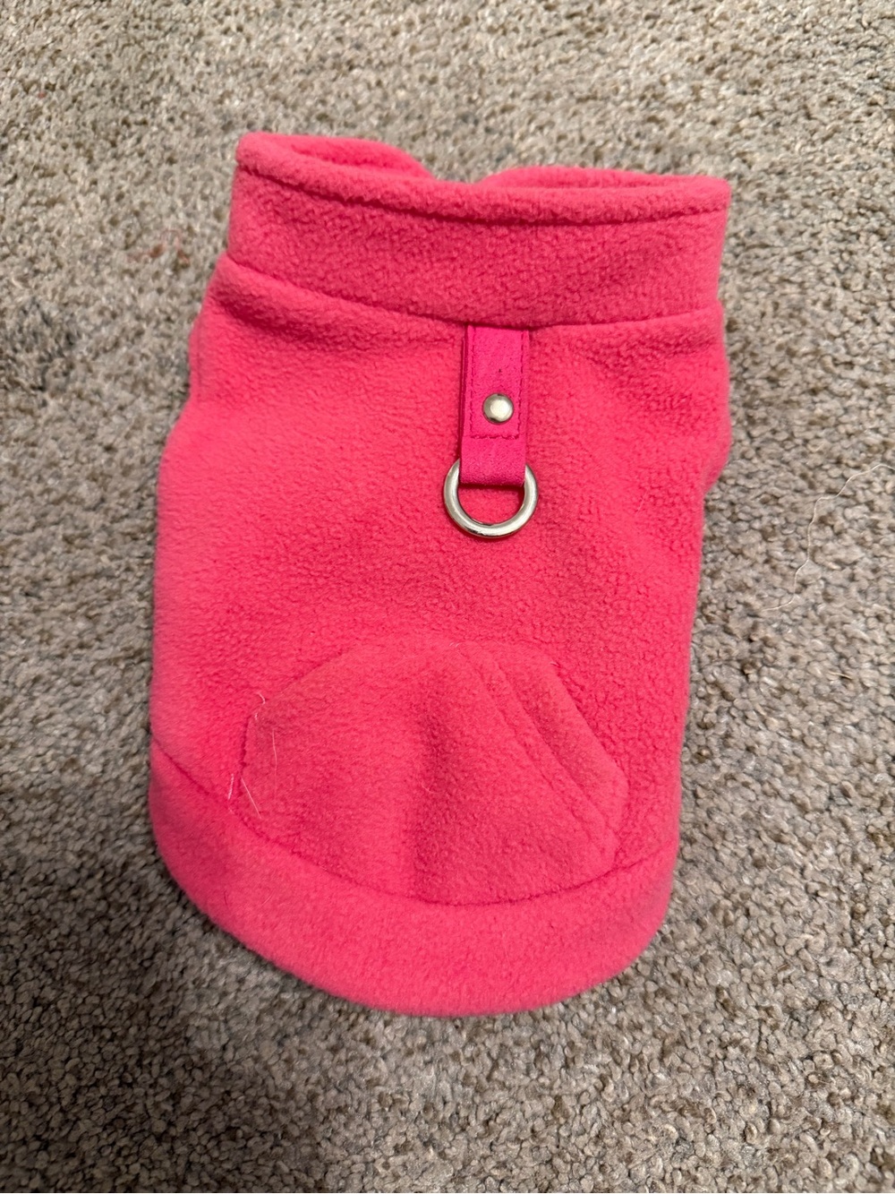 Explorer Pink Fleece Dog Vest with D-Ring XS